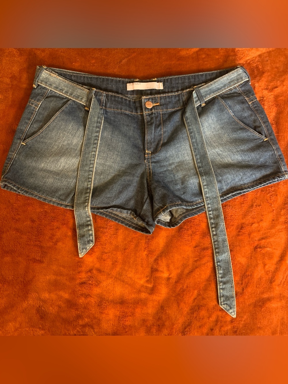 Old Navy Denim Tie-Waist Women’s Shorts - Blue Women’s Size 12